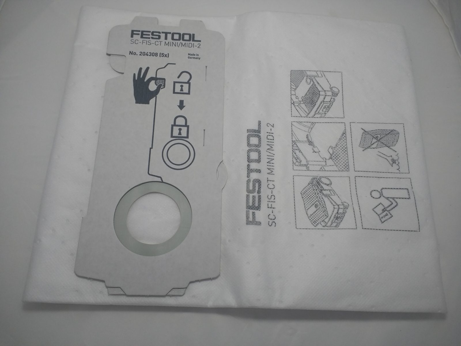 Dust Bags for FESTOOL Extractor Vacuum CT MINI MIDI MIDI-2 204308 x 5 Fresh